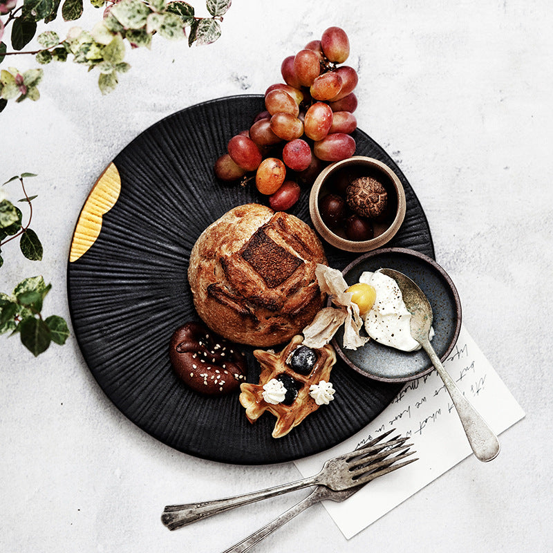 Matte Black Serving Plate