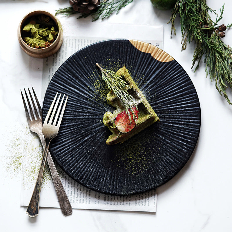 Matte Black Serving Plate