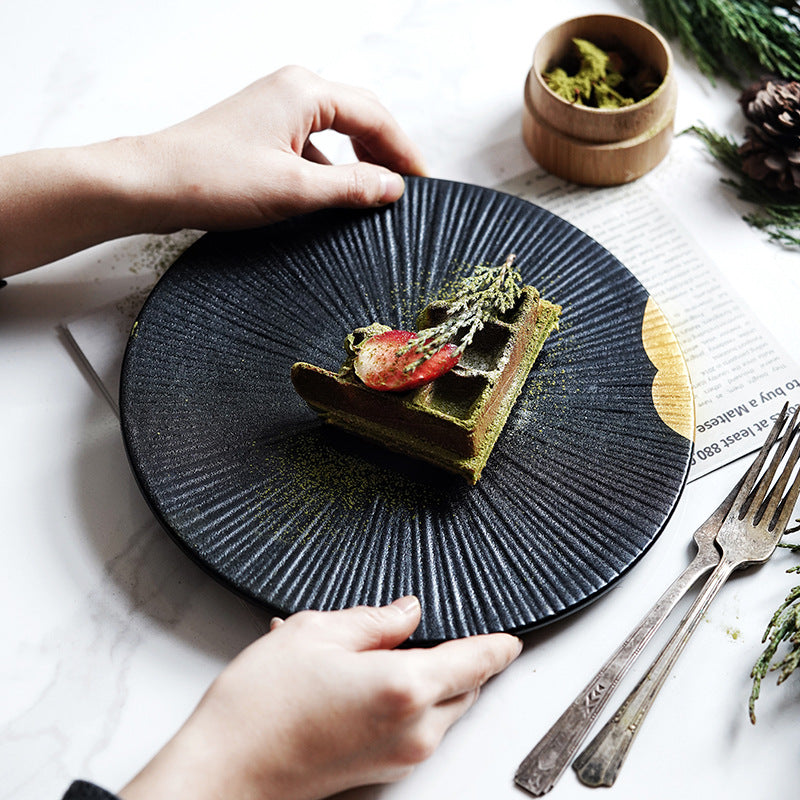 Matte Black Serving Plate