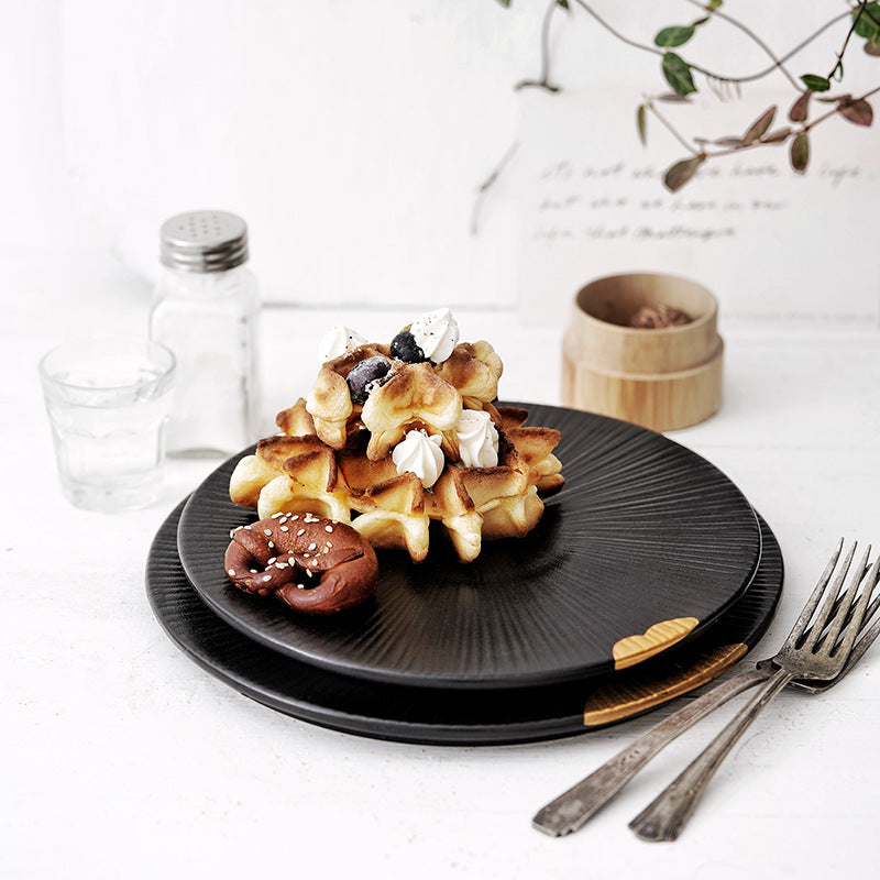 Matte Black Serving Plate