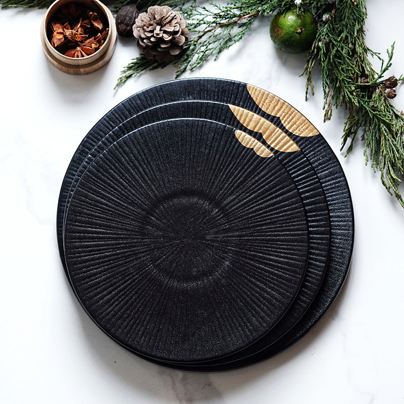 Matte Black Serving Plate