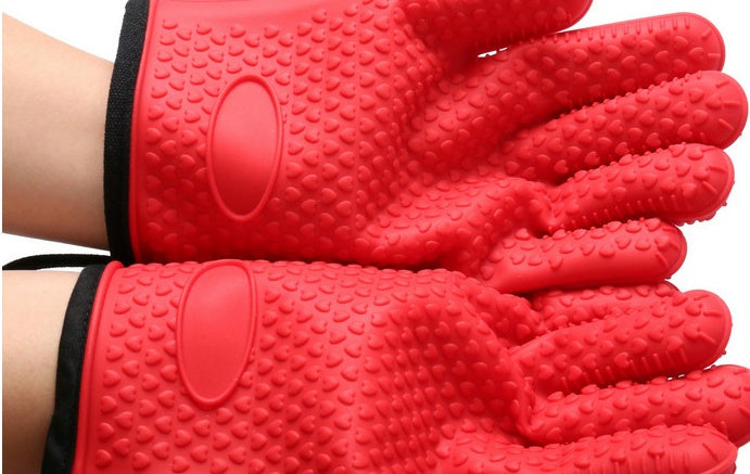 Non-slip silicone gloves