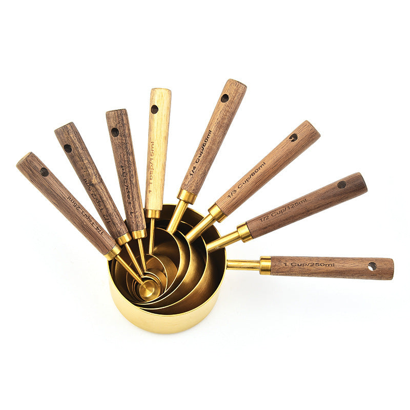Acacia & Stainless Steel Measuring Set