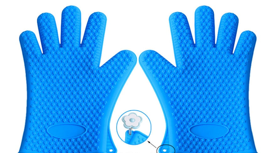 Non-slip silicone gloves