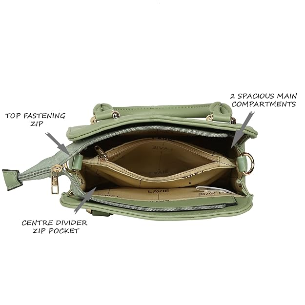 Lavie Women's Ushawu Small Satchel Handbag for Women | Satchel Bag for Work | Ladies purse | Stylish Shoulder Bag | Gift For Women