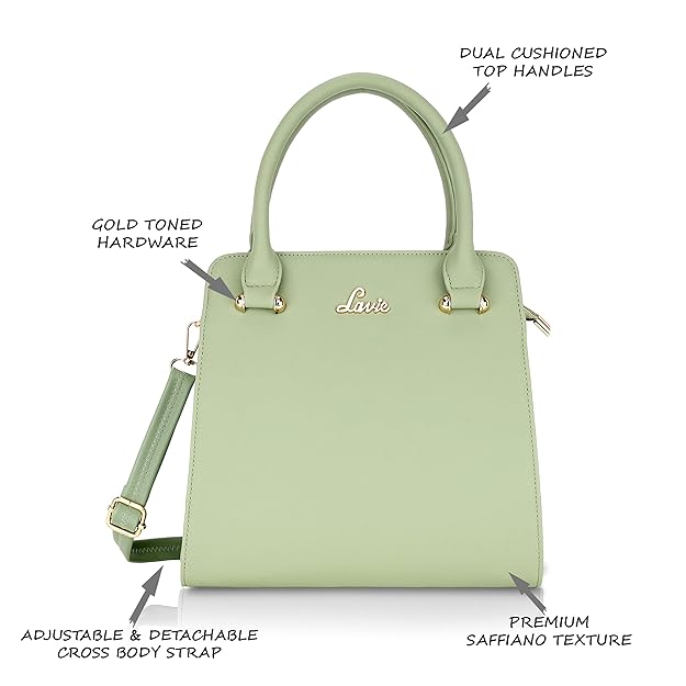 Lavie Women's Ushawu Small Satchel Handbag for Women | Satchel Bag for Work | Ladies purse | Stylish Shoulder Bag | Gift For Women