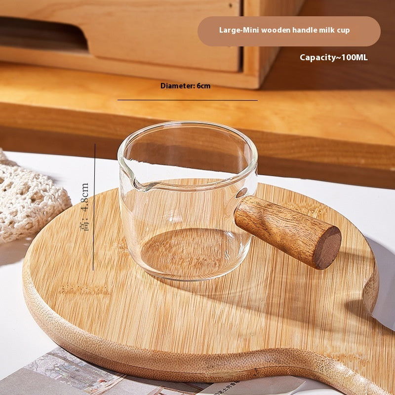 Glass Measuring Cup Wooden Handle